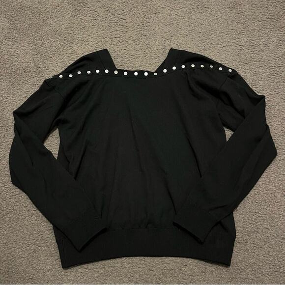 Alexander Wang Tulle Open Back Merino Wool Cardigan - Picture 6 of 9